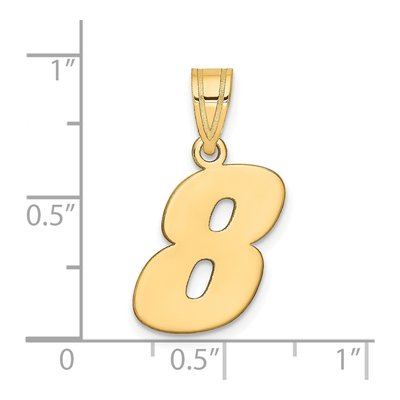 14K Yellow Gold Number 8 Pendant – view 3