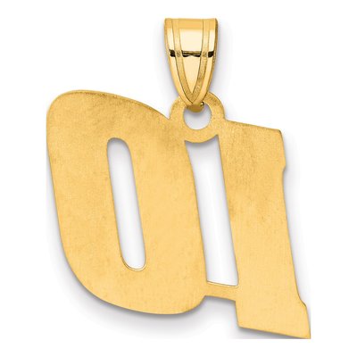 14K Yellow Gold Number 10 Pendant – view 4
