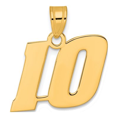 14K Yellow Gold Number 10 Pendant