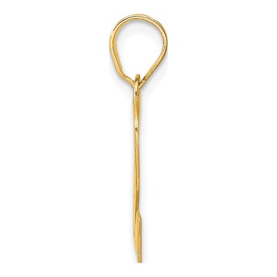 14K Yellow Gold Block Number 12 Pendant – view 3
