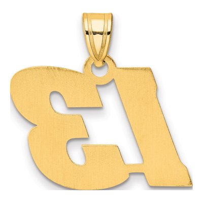 14K Yellow Gold Number 13 Pendant – view 4