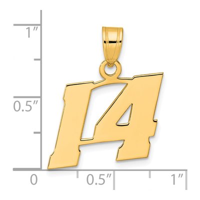 14K Yellow Gold Number 14 Pendant – view 5