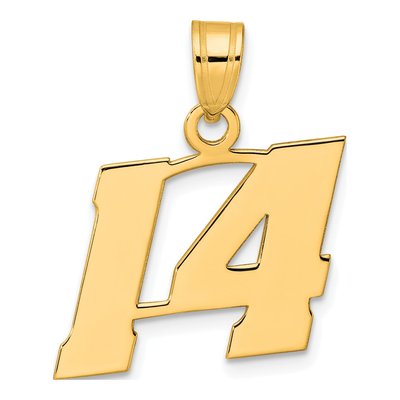 14K Yellow Gold Number 14 Pendant