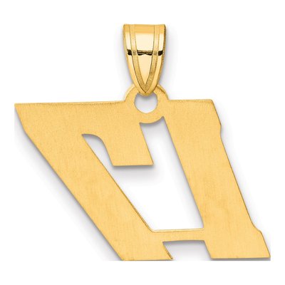 14K Yellow Gold Number 17 Pendant – view 4