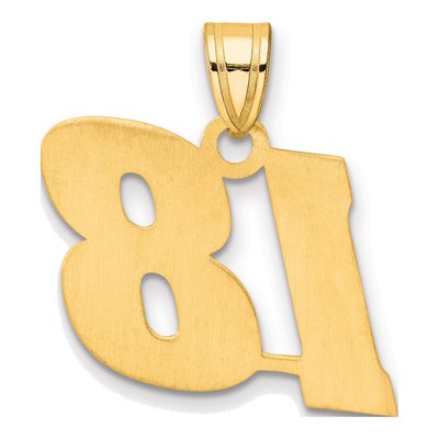 14K Yellow Gold Number 18 Pendant – view 4