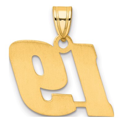 14K Yellow Gold Number 19 Pendant – view 4