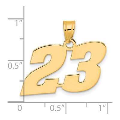 14K Yellow Gold Number 23 Pendant – view 5