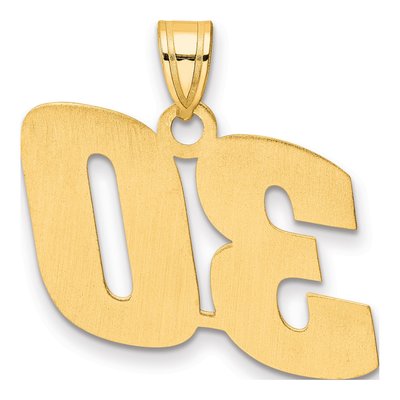 14K Yellow Gold Number 30 Pendant – view 4