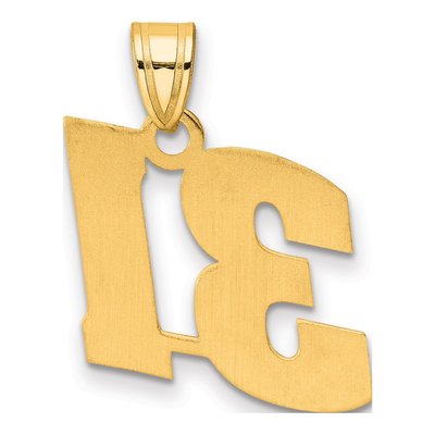 14K Yellow Gold Number 31 Pendant – view 4