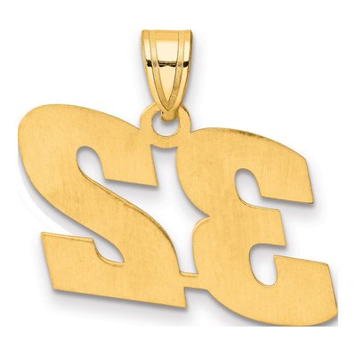 14K White Gold Number 32 Pendant – view 2