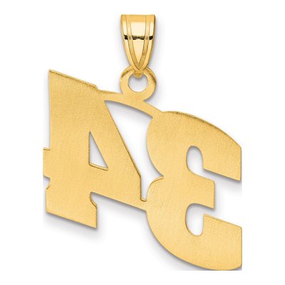 14K Yellow Gold Number 34 Pendant – view 4