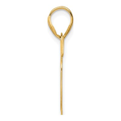 14K Yellow Gold Block Number 35 Pendant – view 3