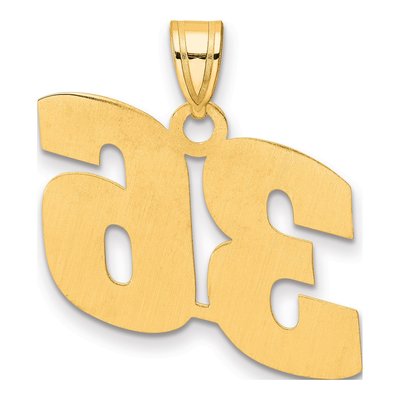14K Yellow Gold Number 36 Pendant – view 4