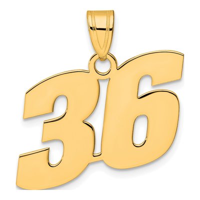 14K Yellow Gold Number 36 Pendant