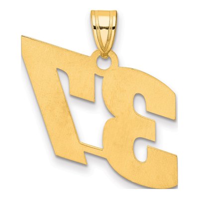 14K Yellow Gold Number 37 Pendant – view 4