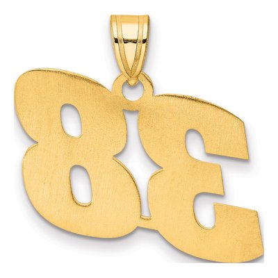 14K Yellow Gold Number 38 Pendant – view 4