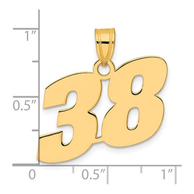 14K Yellow Gold Number 38 Pendant – view 5