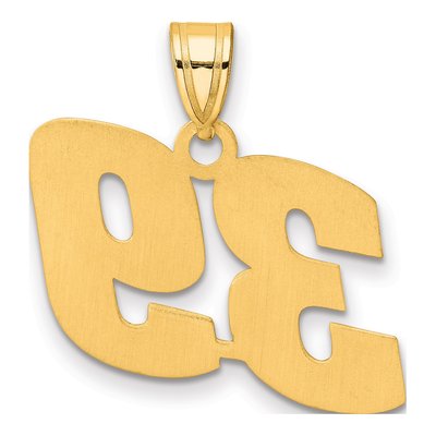 14K Yellow Gold Number 39 Pendant – view 4