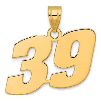 14K Yellow Gold Number 39 Pendant