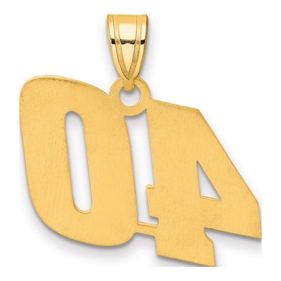 14K Yellow Gold Number 40 Pendant – view 4