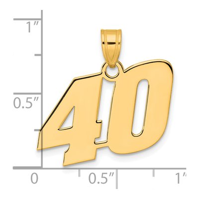 14K Yellow Gold Number 40 Pendant – view 5