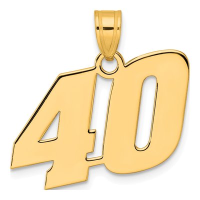 14K Yellow Gold Number 40 Pendant