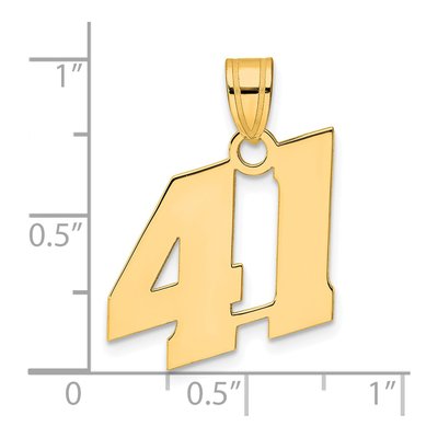 14K Yellow Gold Number 41 Pendant – view 5