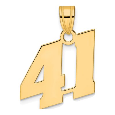14K Yellow Gold Number 41 Pendant
