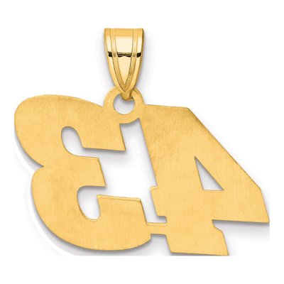 14K Yellow Gold Number 43 Pendant – view 4