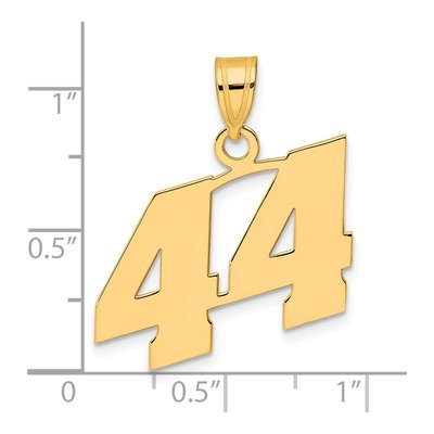 14K Yellow Gold Number 44 Pendant – view 5