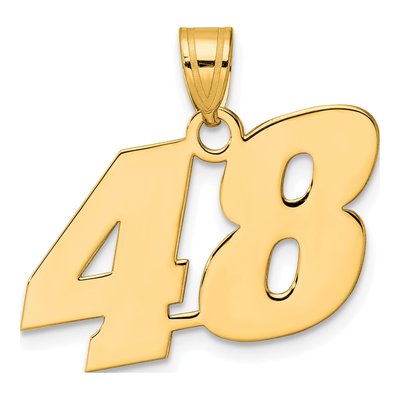 14K Yellow Gold Number 48 Pendant