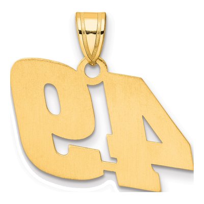 14K Yellow Gold Number 49 Pendant – view 4