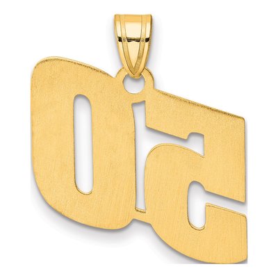 14K Yellow Gold Number 50 Pendant – view 4