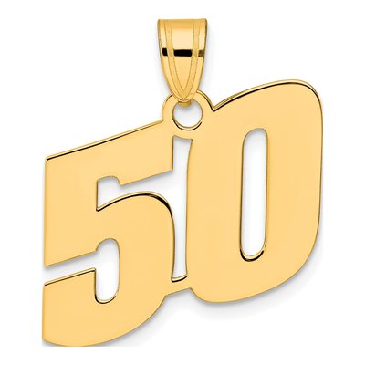 14K Yellow Gold Number 50 Pendant