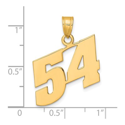14K Yellow Gold Number 54 Pendant – view 5