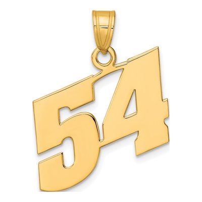 14K Yellow Gold Number 54 Pendant