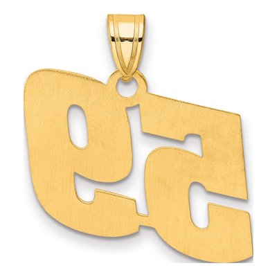 14K Yellow Gold Number 59 Pendant – view 4