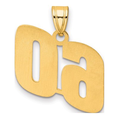 14K Yellow Gold Number 60 Pendant – view 4