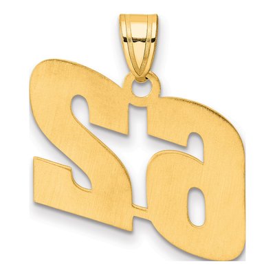 14K Yellow Gold Number 62 Pendant – view 4