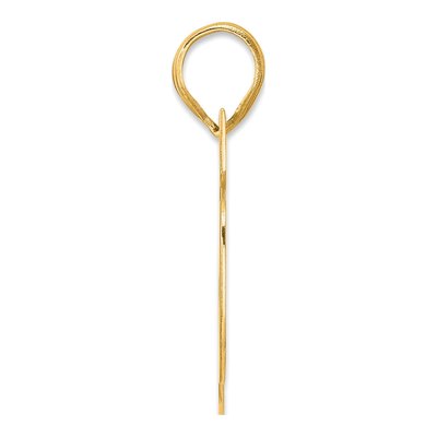 14K Yellow Gold Block Number 65 Pendant – view 3