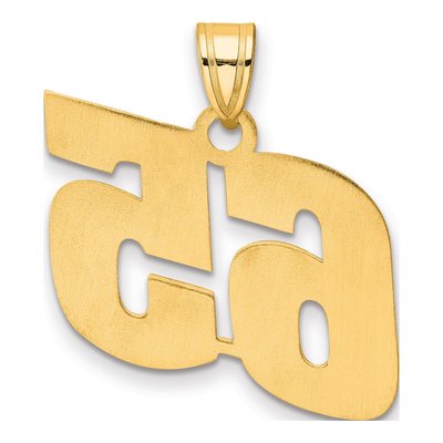 14K Yellow Gold Block Number 65 Pendant – view 4