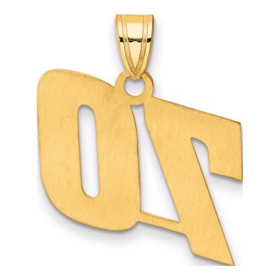 14K Yellow Gold Number 70 Pendant – view 4