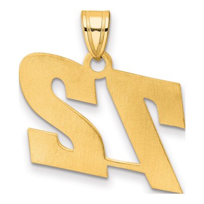 14K Yellow Gold Block Number 72 Pendant – view 4