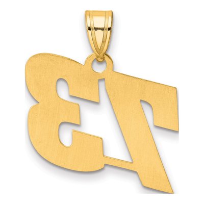 14K Yellow Gold Number 73 Pendant – view 4