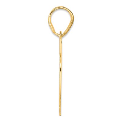 14K Yellow Gold Block Number 76 Pendant – view 3