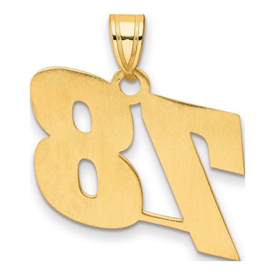 14K Yellow Gold Number 78 Pendant – view 4