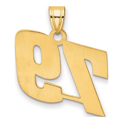 14K Yellow Gold Number 79 Pendant – view 4