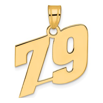 14K Yellow Gold Number 79 Pendant