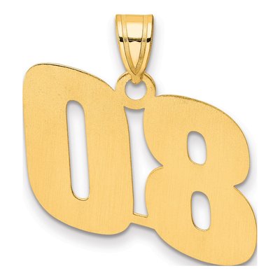 14K Yellow Gold Number 80 Pendant – view 4