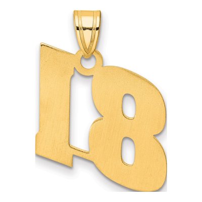 14K Yellow Gold Number 81 Pendant – view 4